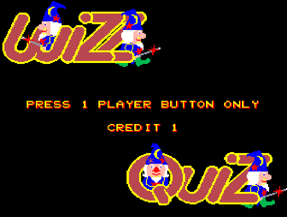 Wizz Quiz (Konami version) Title Screen